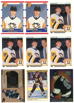 1990-2000 Hockey Stars Card Collection (9 Different Cards) - Including (7) Jaromir Jagr Rookie Cards